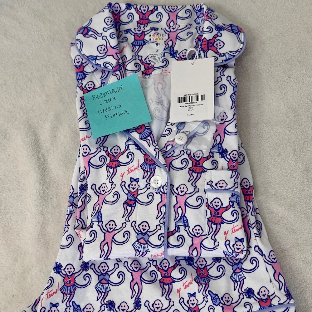 Roller Rabbit Cheer pajamas